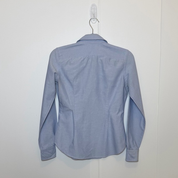 Ralph Lauren Blue Super Slim Fit Oxford Button Down Shirt Size 4 - Picture 3 of 4